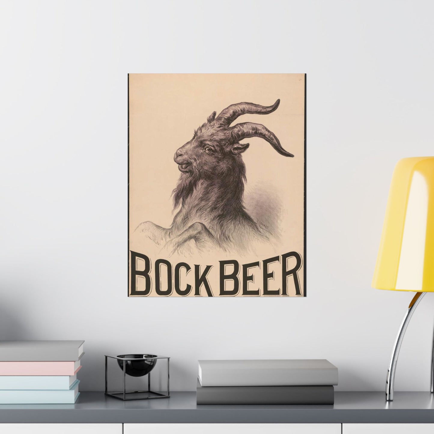 Bock Beer - Print, Library of Congress collection High Quality Matte Wall Art Poster for Home, Office, Classroom