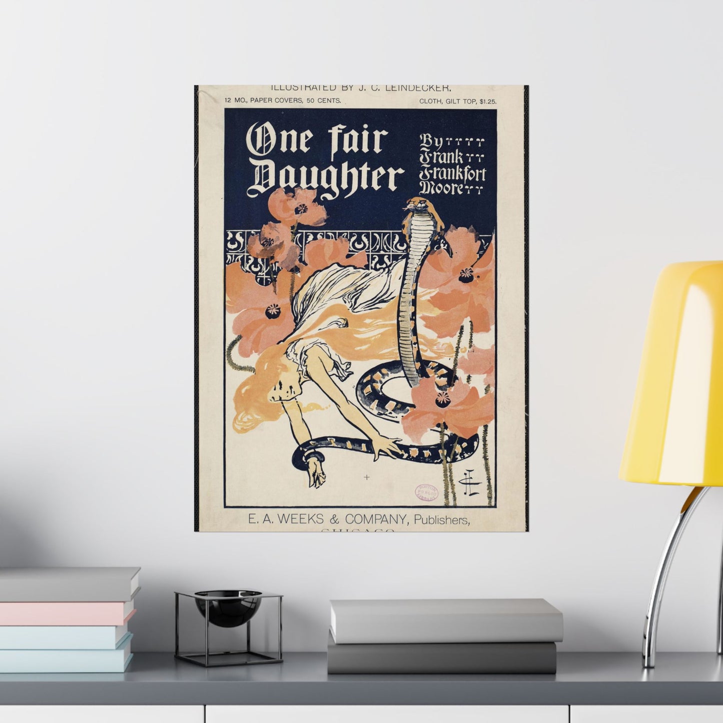 One fair daughter, by Frank Frankfort Moore High Quality Matte Wall Art Poster for Home, Office, Classroom