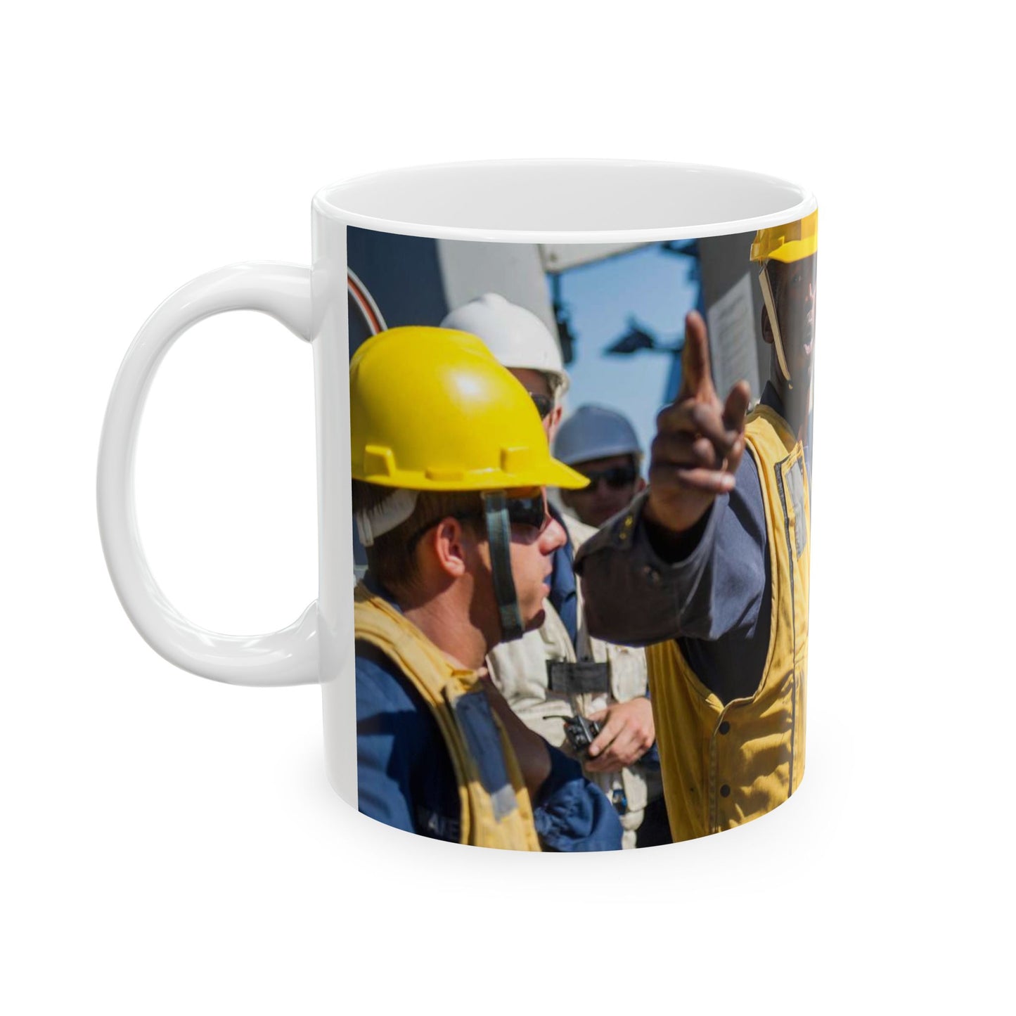 Seaman Glenrick Henry directs crew members as rig captain Beautiful Novelty Ceramic Coffee Mug 11oz