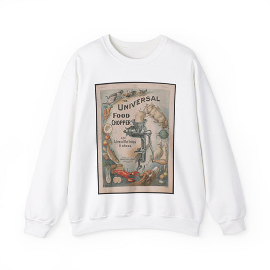 Poster - The universal food chopper - Public domain lithograph White Heavy Blend Adult Crew Neck SweatShirt