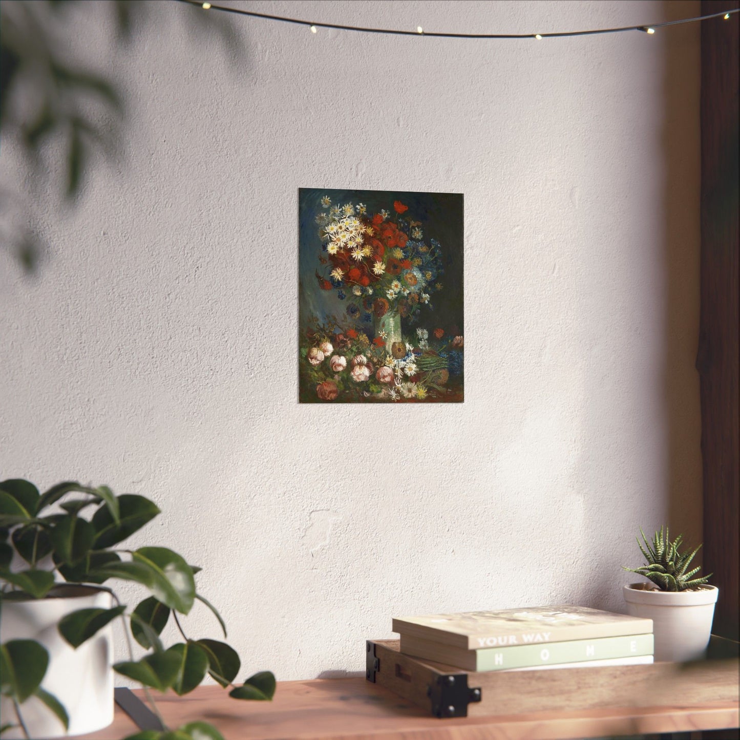 Still life with meadow flowers and roses Van Gogh 1886 High Quality Matte Wall Art Poster for Home, Office, Classroom