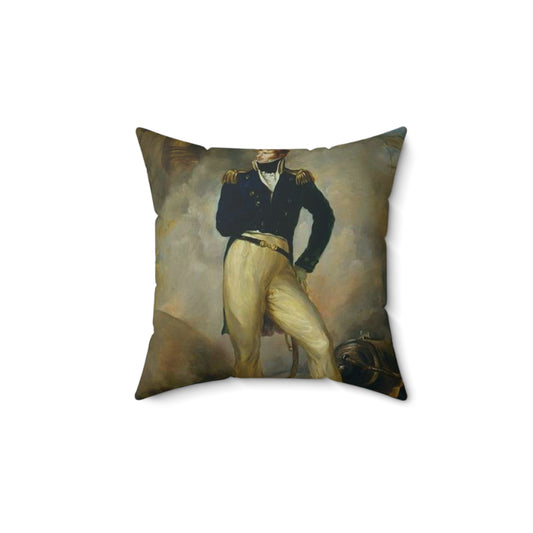 Lord Cochrane 1807 - Public domain  painting Decorative Accent Square Pillow