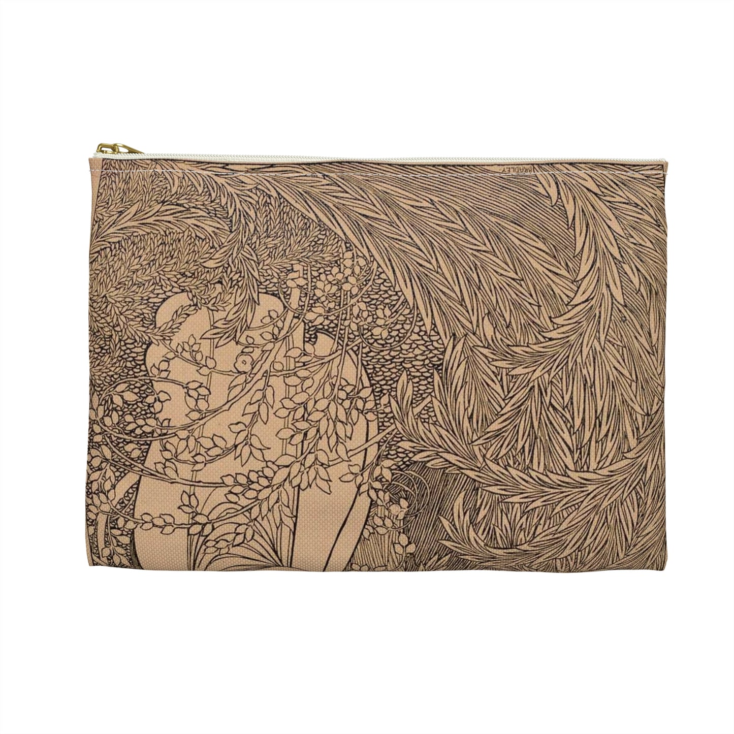 Will Bradley - Rabboni. - Art nouveau public domain poster Large Organizer Pouch with Black Zipper