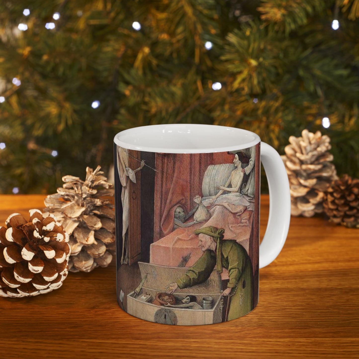 Jheronimus Bosch death and the miser Beautiful Novelty Ceramic Coffee Mug 11oz