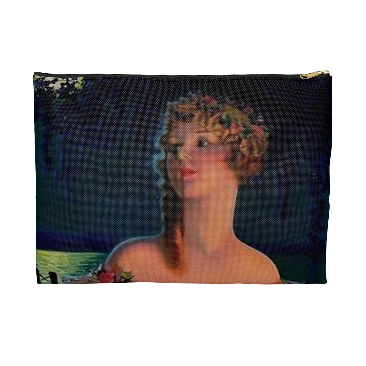 "Dixie", print of painting by Edward Mason Eggleston, 1929 Large Organizer Pouch with Black Zipper