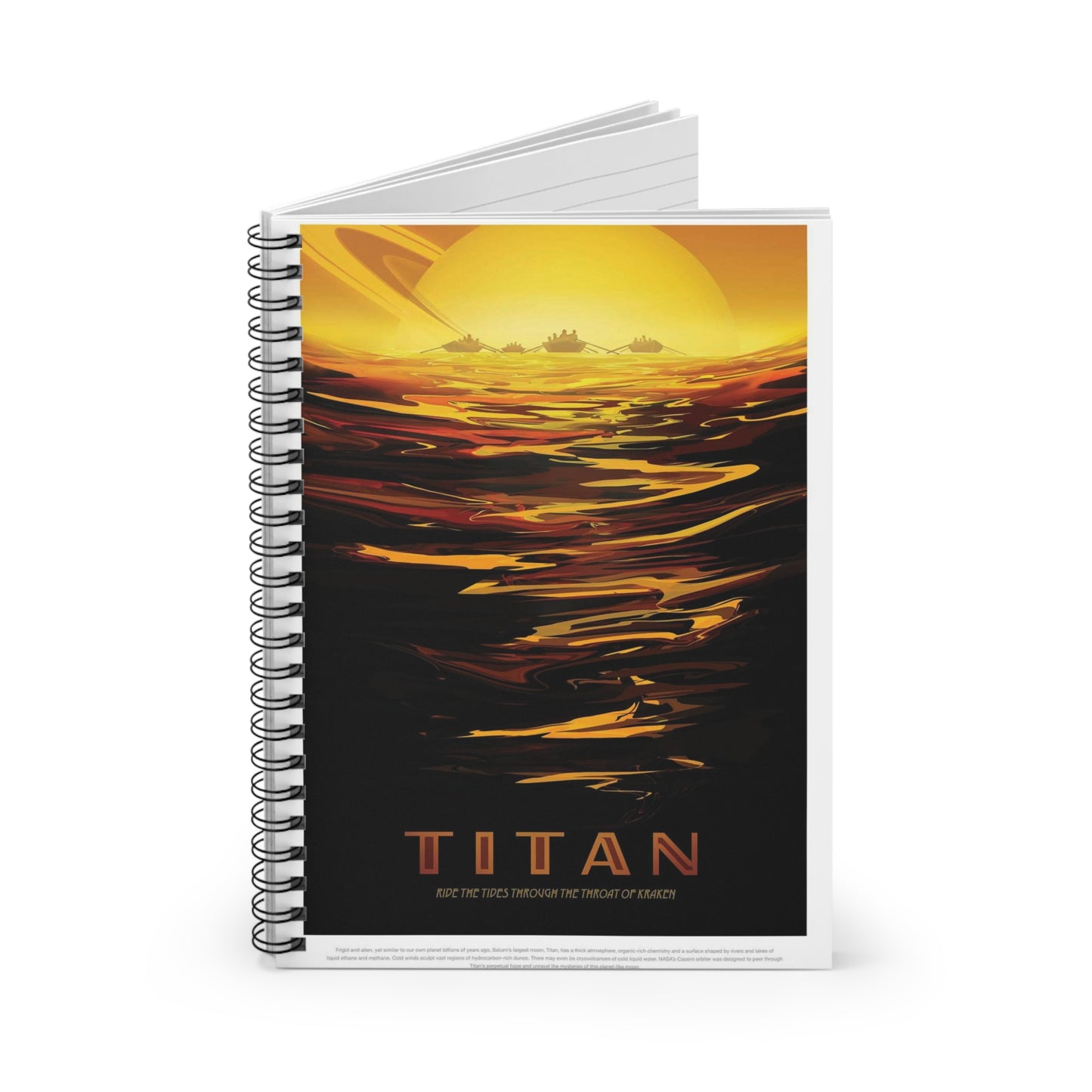 JPL Visions of the Future, Titan Spiral Bound Ruled Notebook with Printed Cover