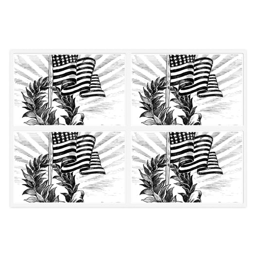 Flag Day, 1920 - Political cartoon, public domain image Laminated UV Protective Vinyl Stickers