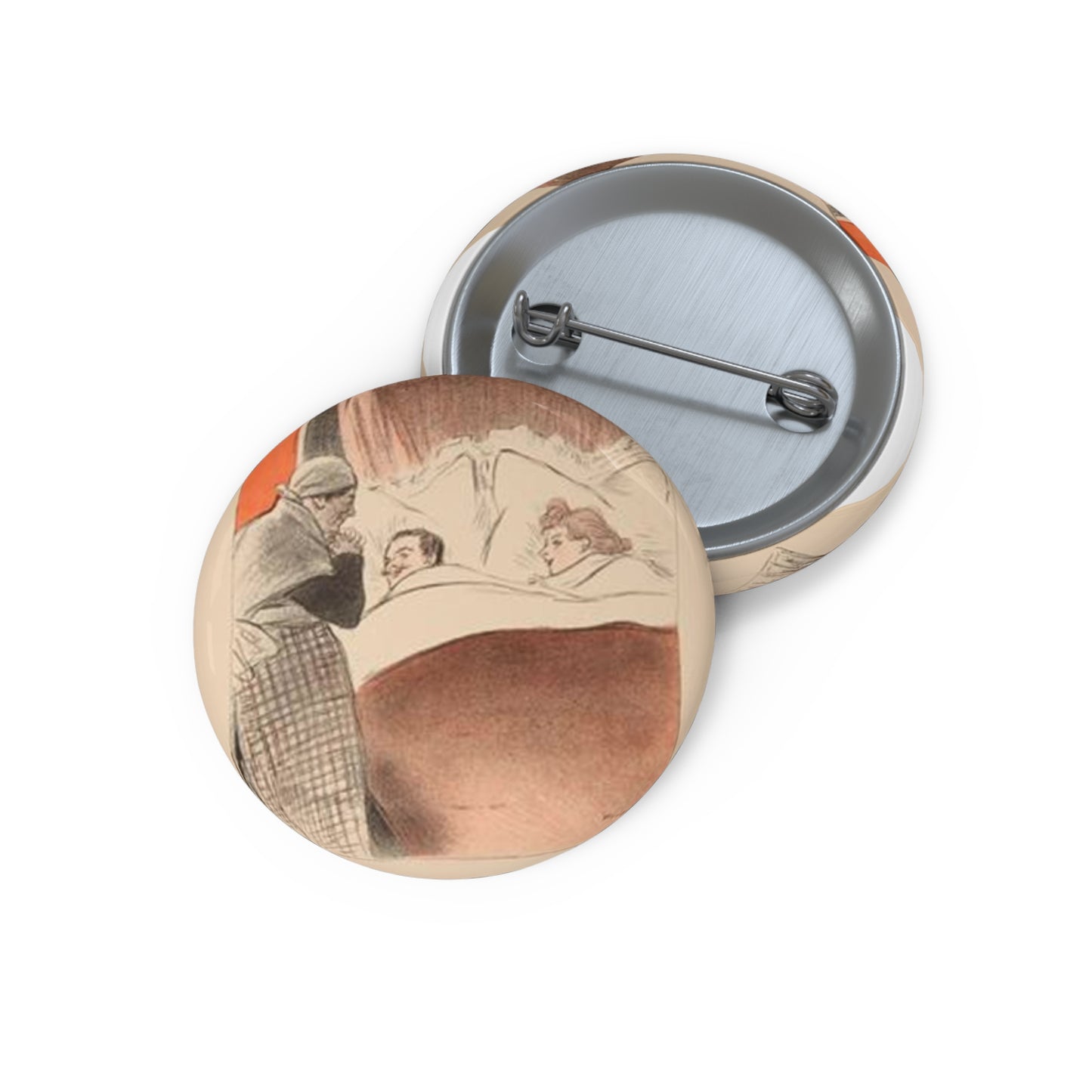 Steinlen - je-l-ai-promis-a-gertrude Pin Buttons with Crisp Design