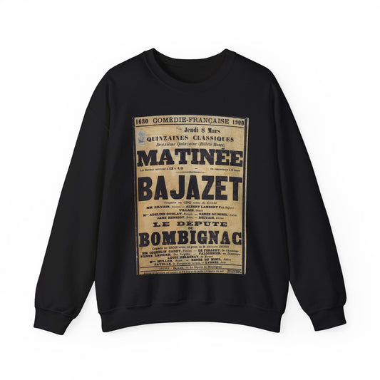 Poster of Bajazet 1900 - A poster advertising a concert in paris Black Heavy Blend Adult Crew Neck SweatShirt