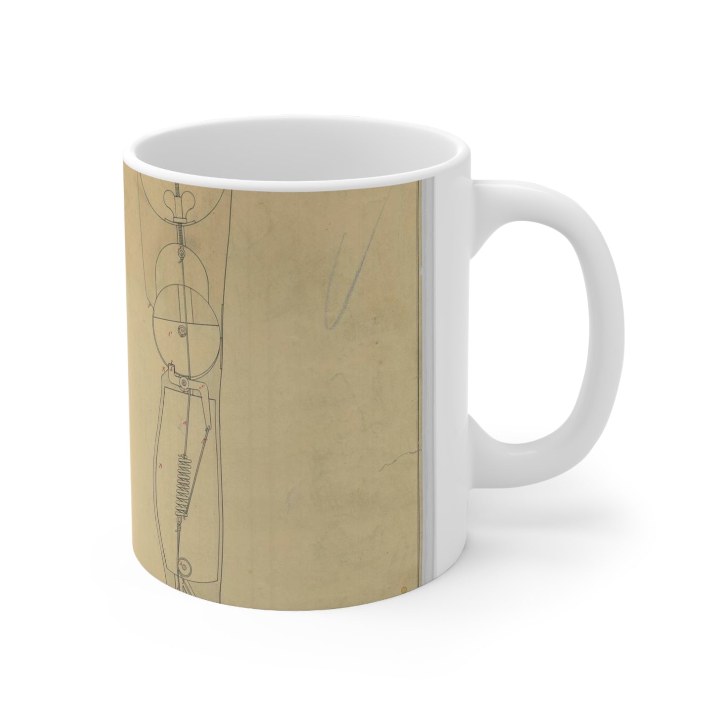 Patent drawing - for Jonathan Russell's Artificial Leg Public domain  image Beautiful Novelty Ceramic Coffee Mug 11oz