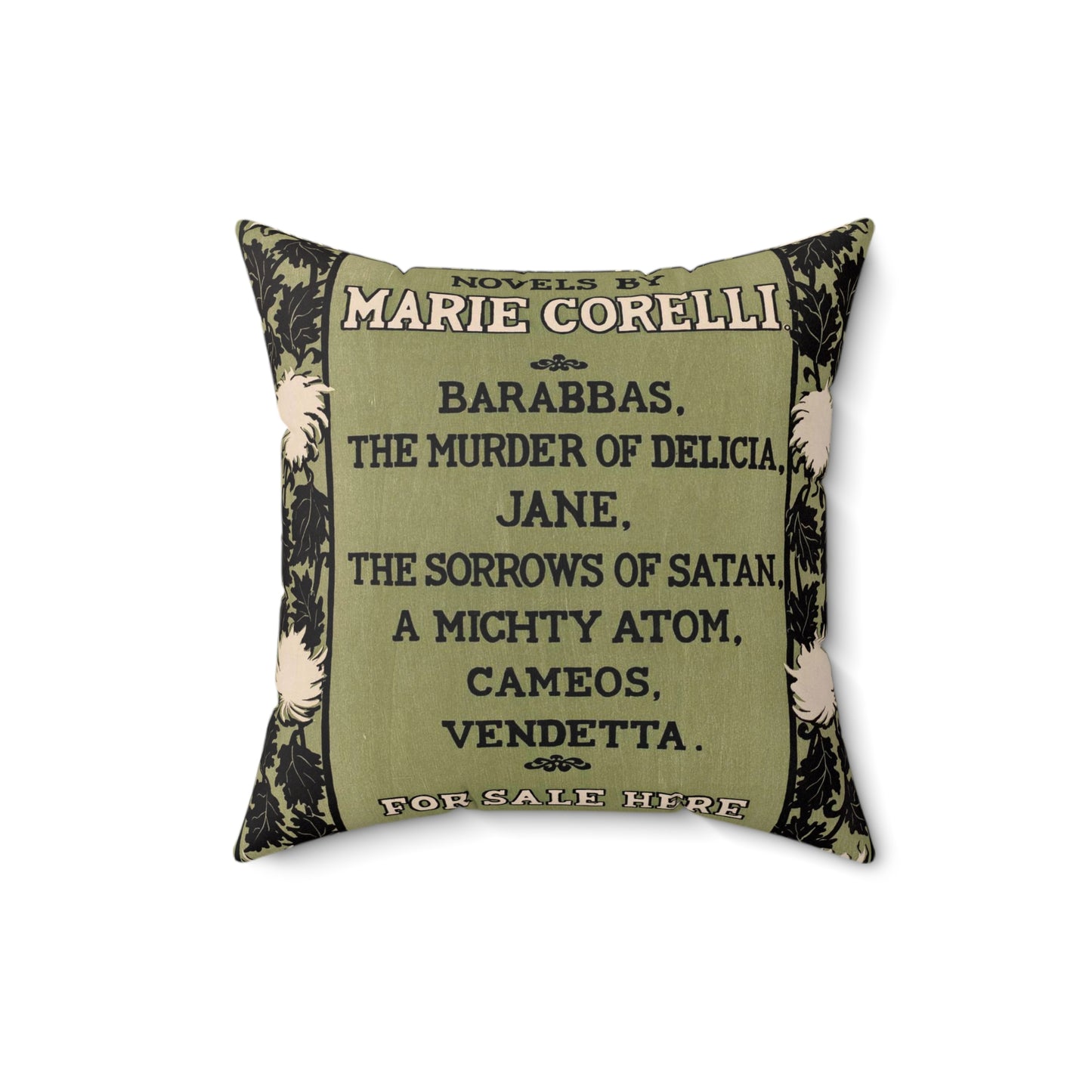 Novels by Marie Corelli, J.J Gould Decorative Accent Square Pillow
