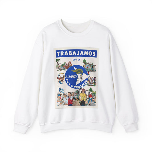 Alliance Posters, Cold War American Propaganda poster White Heavy Blend Adult Crew Neck SweatShirt