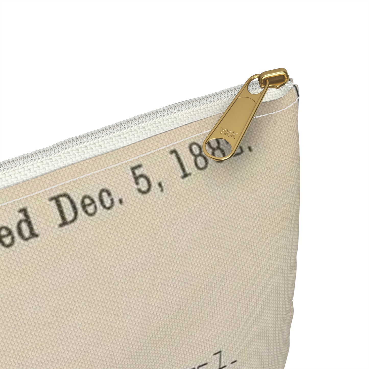 Patent drawing - for F. Shaw's Head Telephone Public domain  image Large Organizer Pouch with Black Zipper