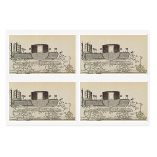 Patent Drawing of Engine - Patent steam carriage, by Mr. Goldsworthy Gurney, of Argyle Street, London, 1826 Public domain  image Laminated UV Protective Vinyl Stickers