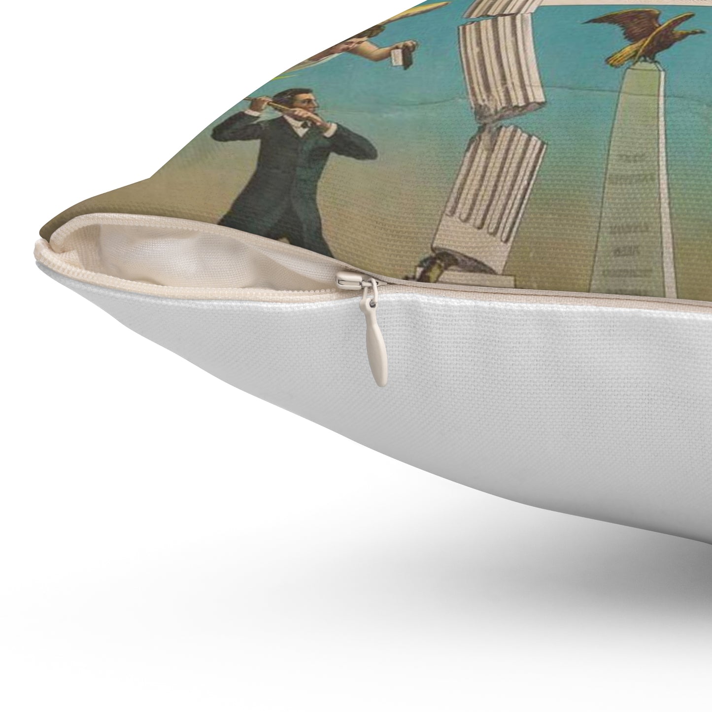 Afro-American Monument - Print, Library of Congress collection Decorative Accent Square Pillow