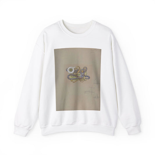 Eugène Samuel Grasset  - Jewelry Design White Heavy Blend Adult Crew Neck SweatShirt