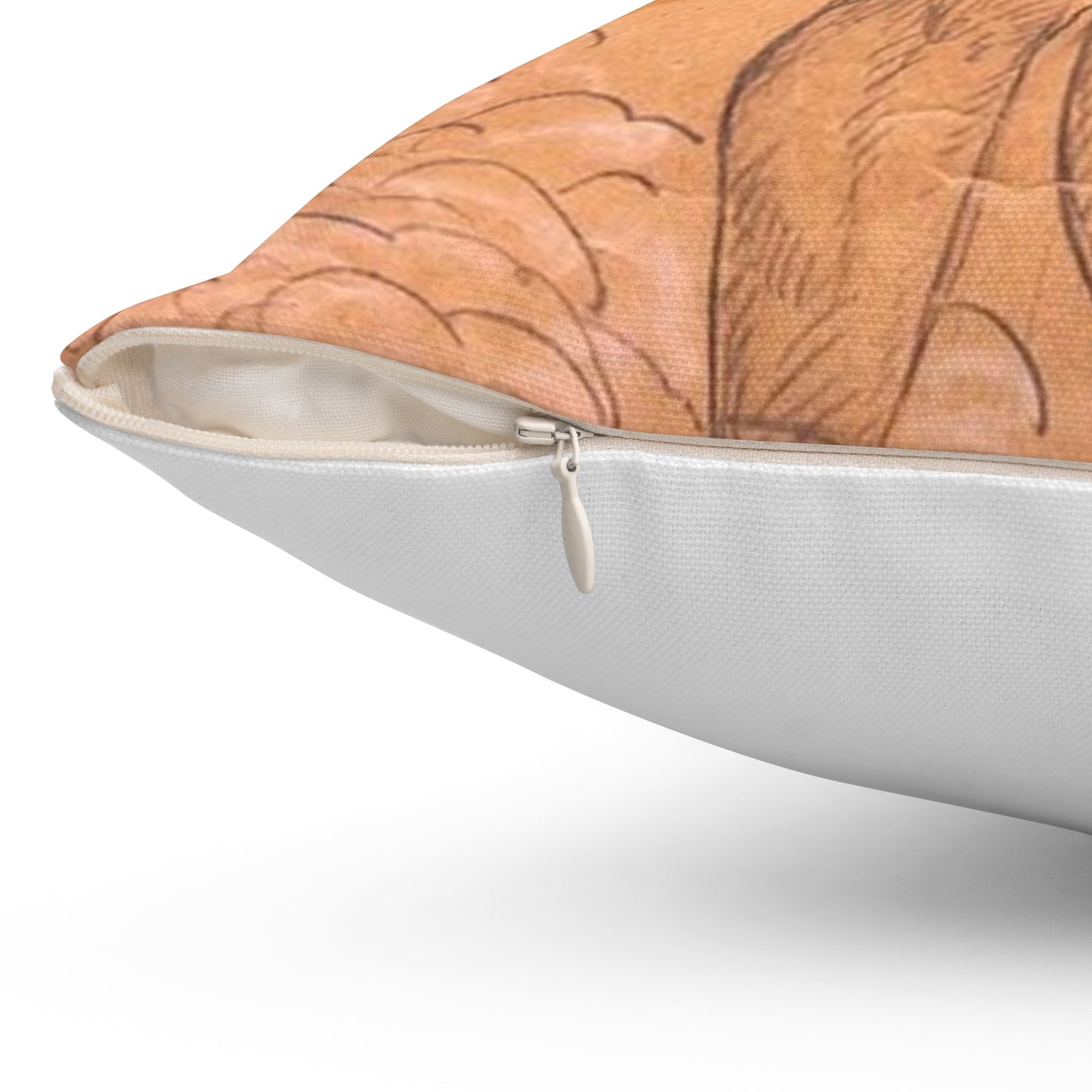 A drawing of an angel holding a sword. Woman breasts sword, beauty fashion. Decorative Accent Square Pillow