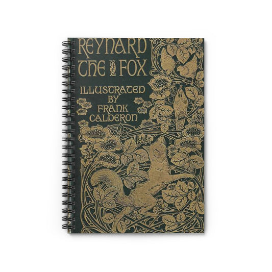 Albert Angus Turbayne - Reynard the Fox 1895 Spiral Bound Ruled Notebook with Printed Cover