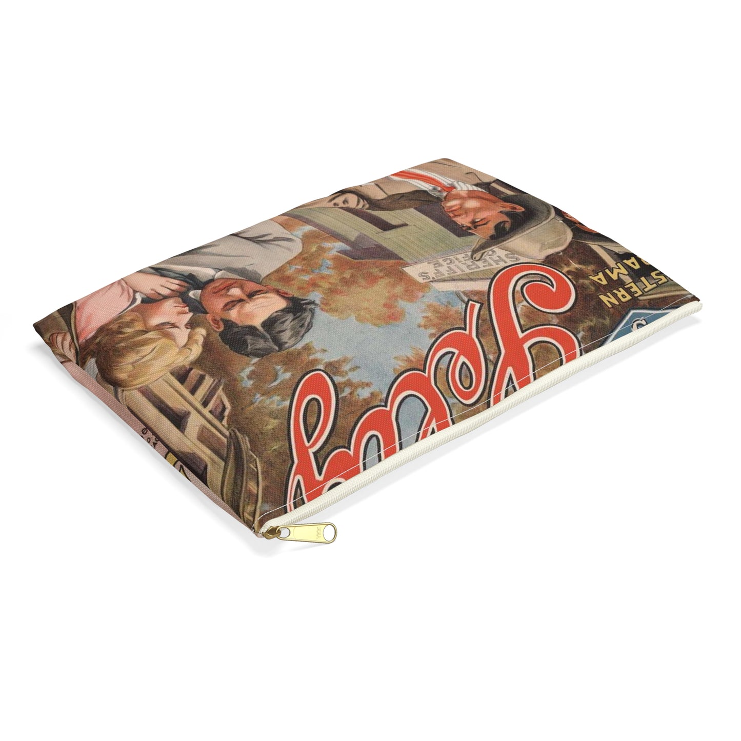 Why the sheriff is a bachelor The fragile reward of duty. Large Organizer Pouch with Black Zipper