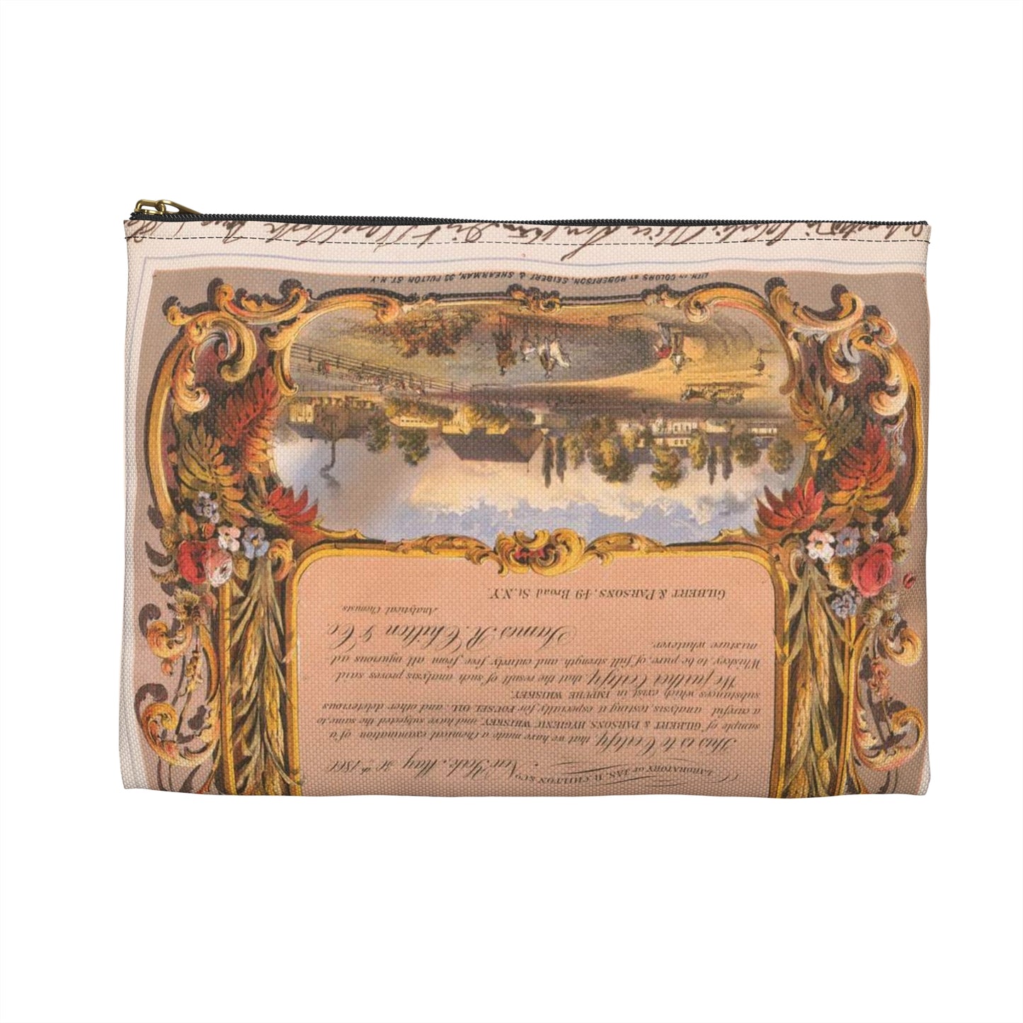 Gilbert & Parsons, hygienic whiskey--for medical use / lith. in colors by Robertson, Seibert & Shearman, N.Y. Large Organizer Pouch with Black Zipper