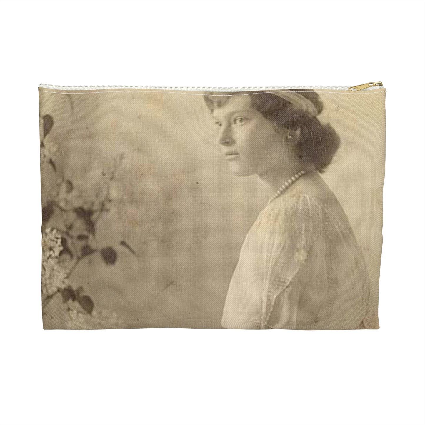 Tatyana Nikolaevna 1914 - Public domain portrait print Large Organizer Pouch with Black Zipper