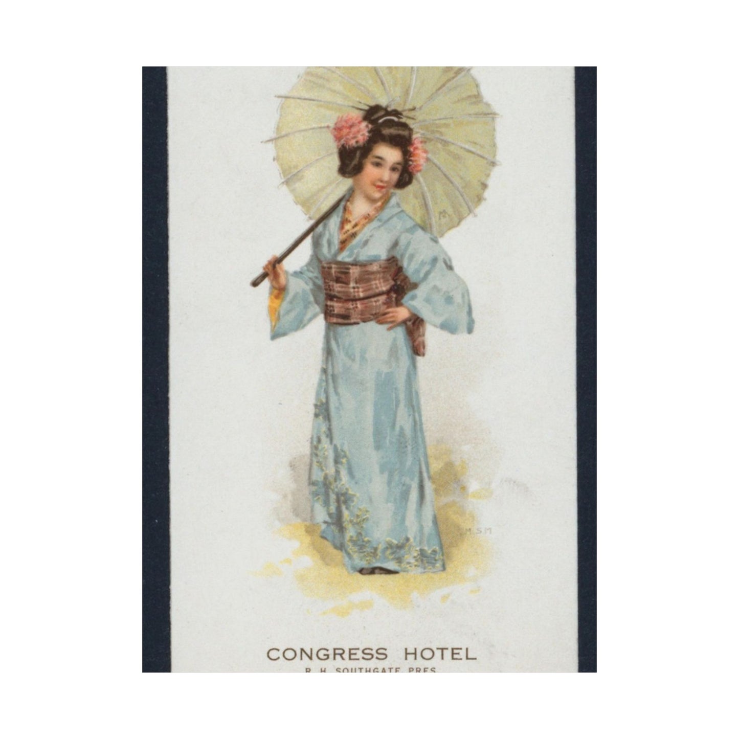 TEA [held by] JAPANESE TEA ROOM [at] "CONGRESS HOTEL, CHICAGO IL" (REST;) High Quality Matte Wall Art Poster for Home, Office, Classroom