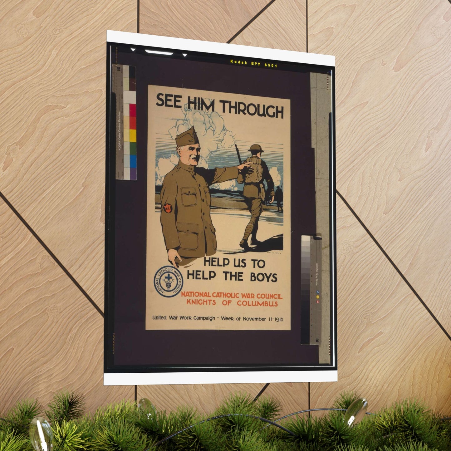 See him through--Help us to help the boys / Burton Rice ; American Lithographic Co., N.Y. High Quality Matte Wall Art Poster for Home, Office, Classroom