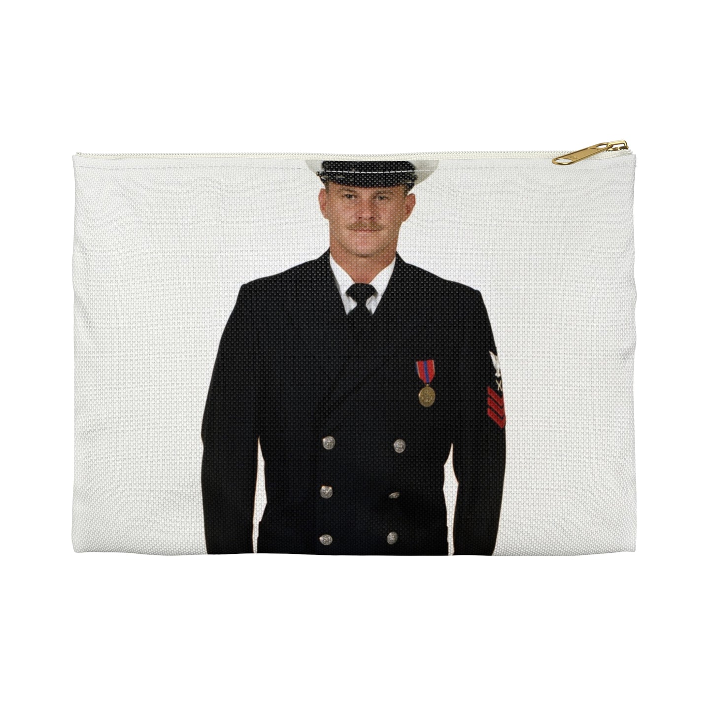 Uniform: Full dress blue, Navy enlisted men, ranks E-1 through E-6 Large Organizer Pouch with Black Zipper