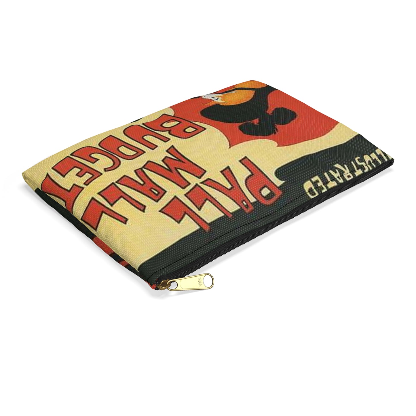 Affiche anglaise pour la revue hebdomadaire "Illustrated Pall Mall Budget". Large Organizer Pouch with Black Zipper