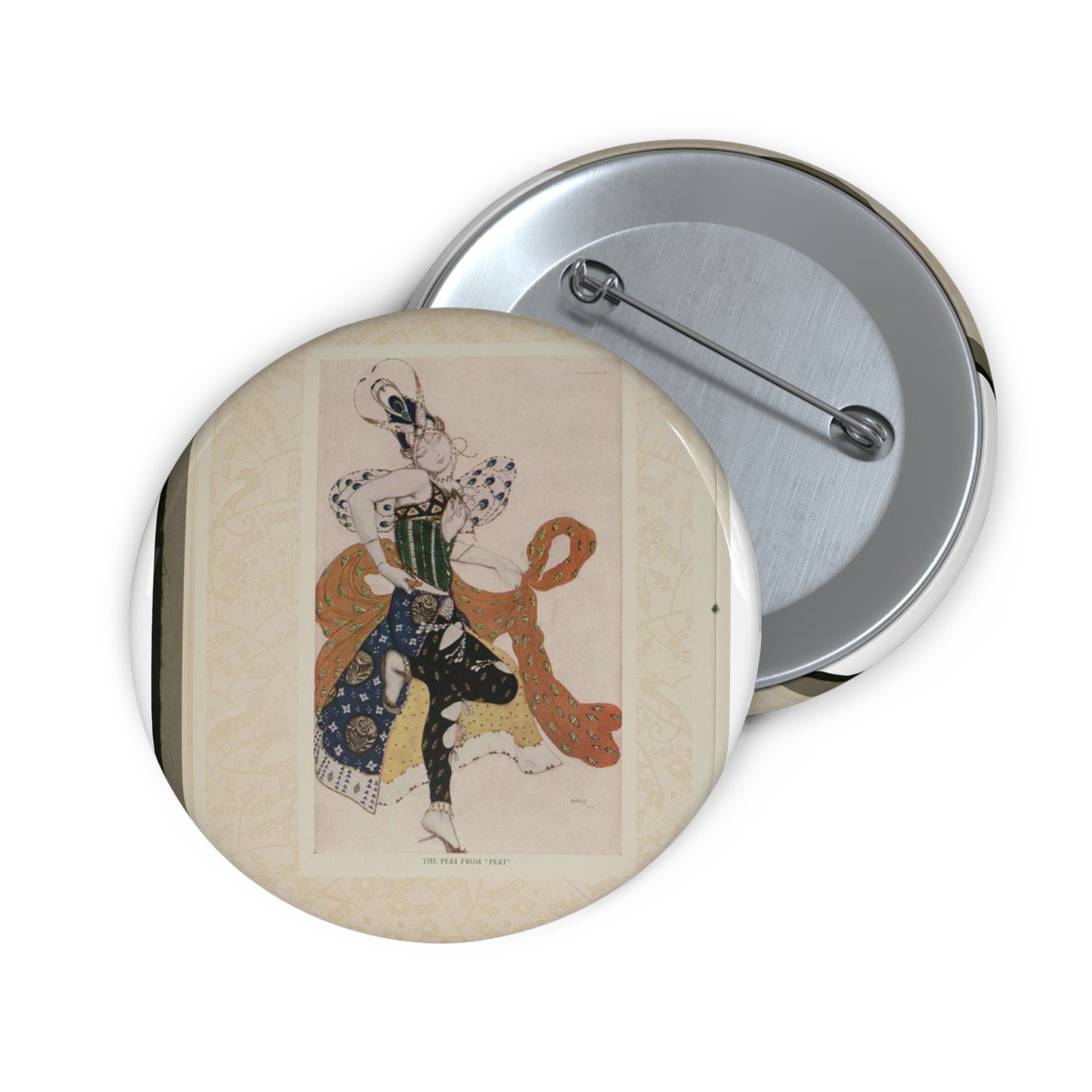 Serge Diaghileff's Ballet Russe (Metropolitan Opera, 1916) Pin Buttons with Crisp Design