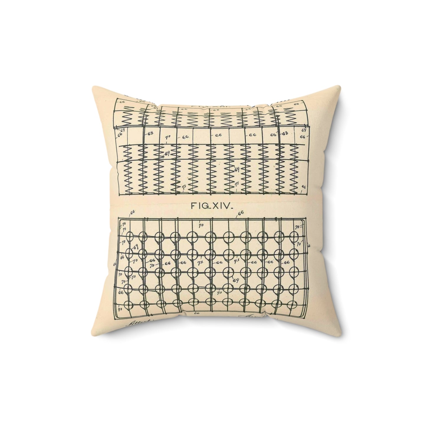 Patent Case File No. 355,139, Dish Washing Machine, Inventor Josephine G. Cochran - DPLA - 1a806ea5879c9a272713bca02da1a760 (page 61) Decorative Accent Square Pillow