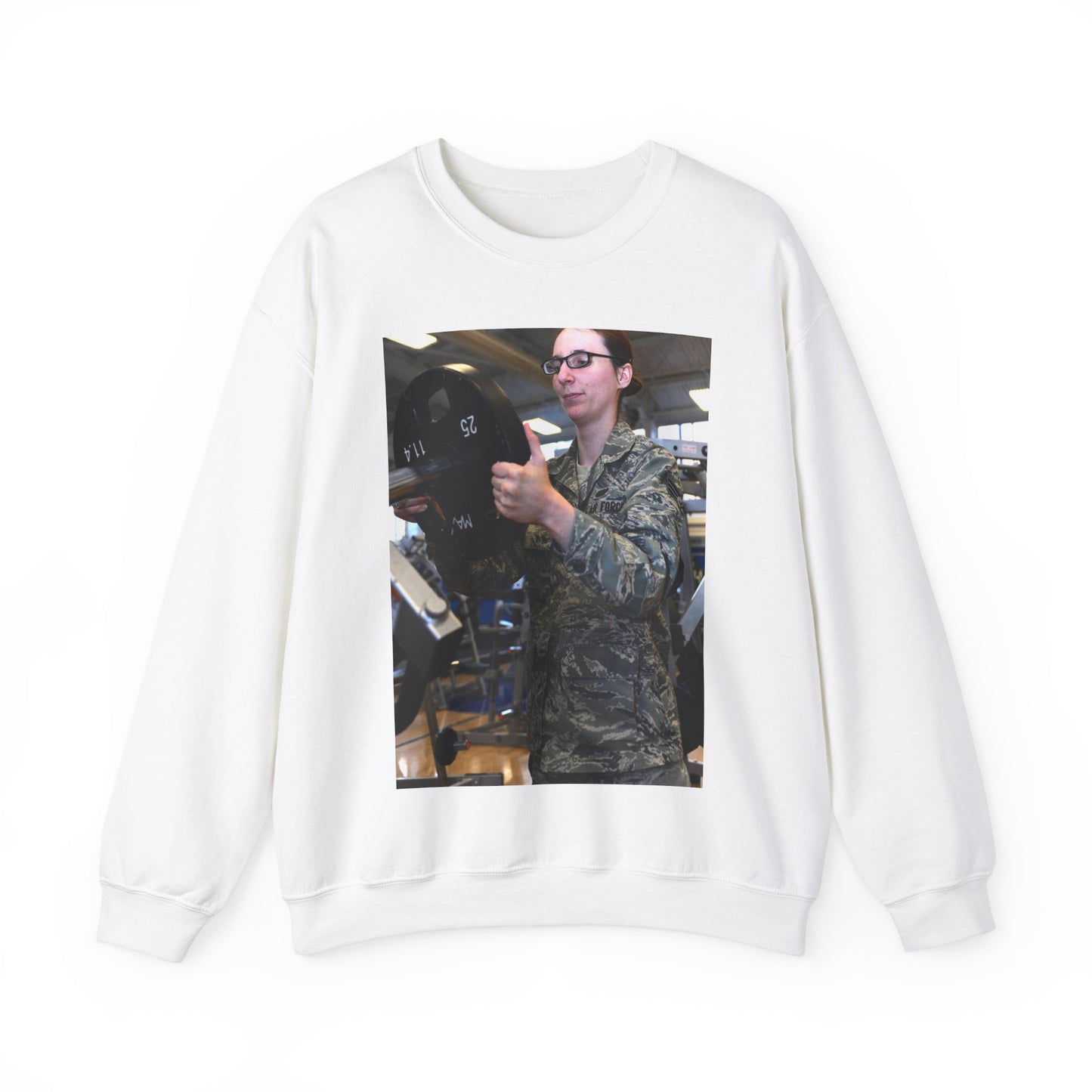 Senior Airman Cassandra Bridges, 28th Force Support White Heavy Blend Adult Crew Neck SweatShirt