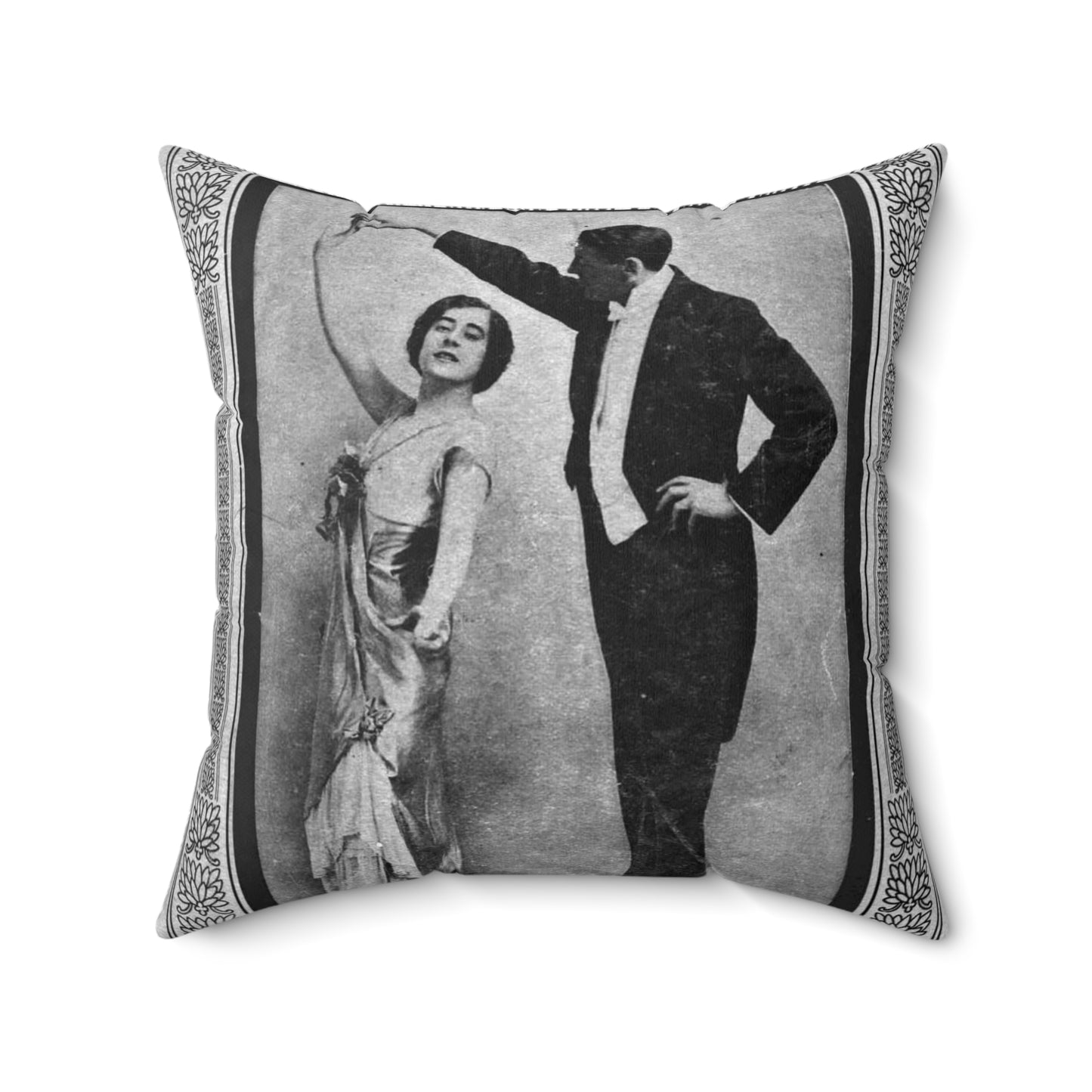 The tango as standardized and taught by the representative dancing masters of the North American continent; tango two-step, hesitation waltz, Boston glide, one-step Decorative Accent Square Pillow