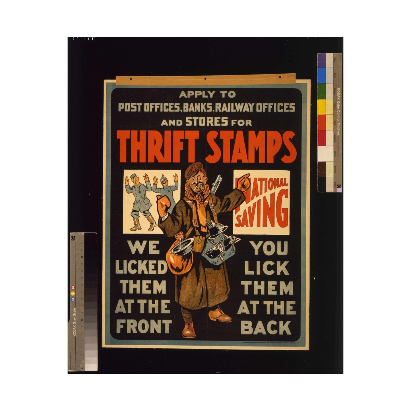 Thrift stamps. We licked them at the front, you lick them at the back High Quality Matte Wall Art Poster for Home, Office, Classroom