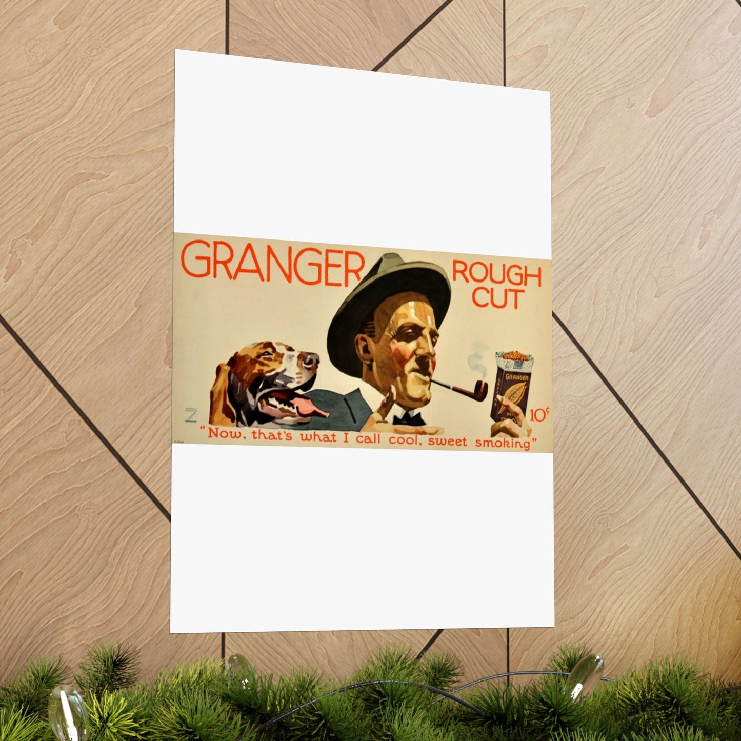 Granger Rough Cut. „Now, that's what I call cool, sweet smoking“, 1923, poster 1 High Quality Matte Wall Art Poster for Home, Office, Classroom