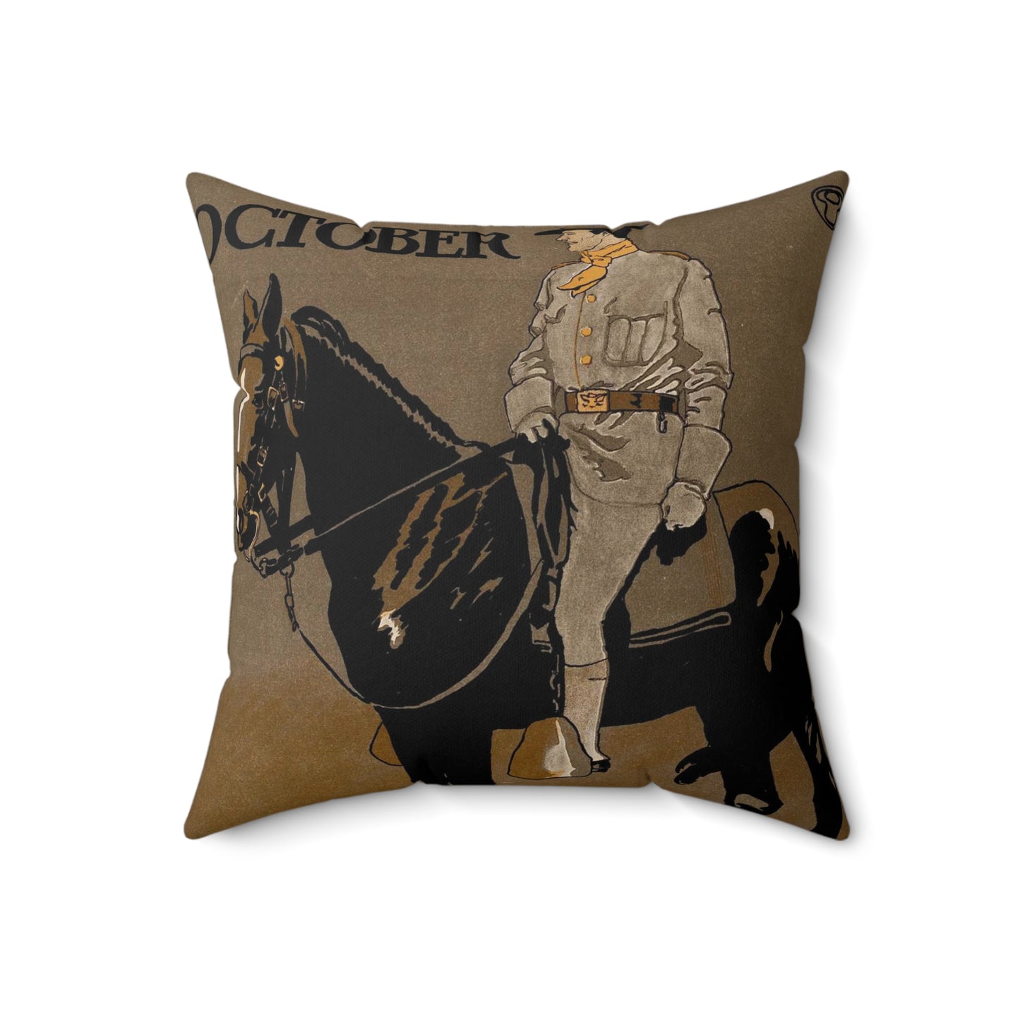 Edward Penfield - Edward Penfield, Harper's October Decorative Accent Square Pillow