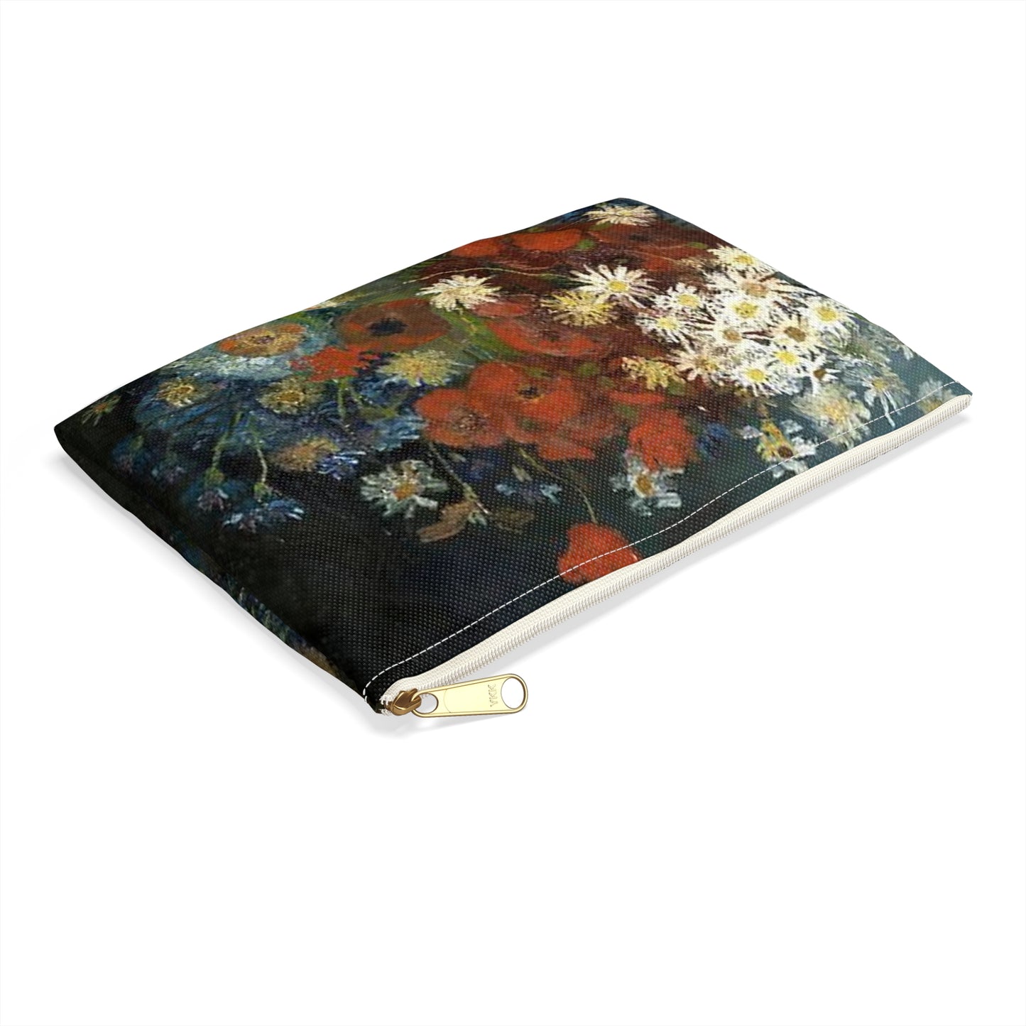 Still life with meadow flowers and roses Van Gogh 1886 Large Organizer Pouch with Black Zipper