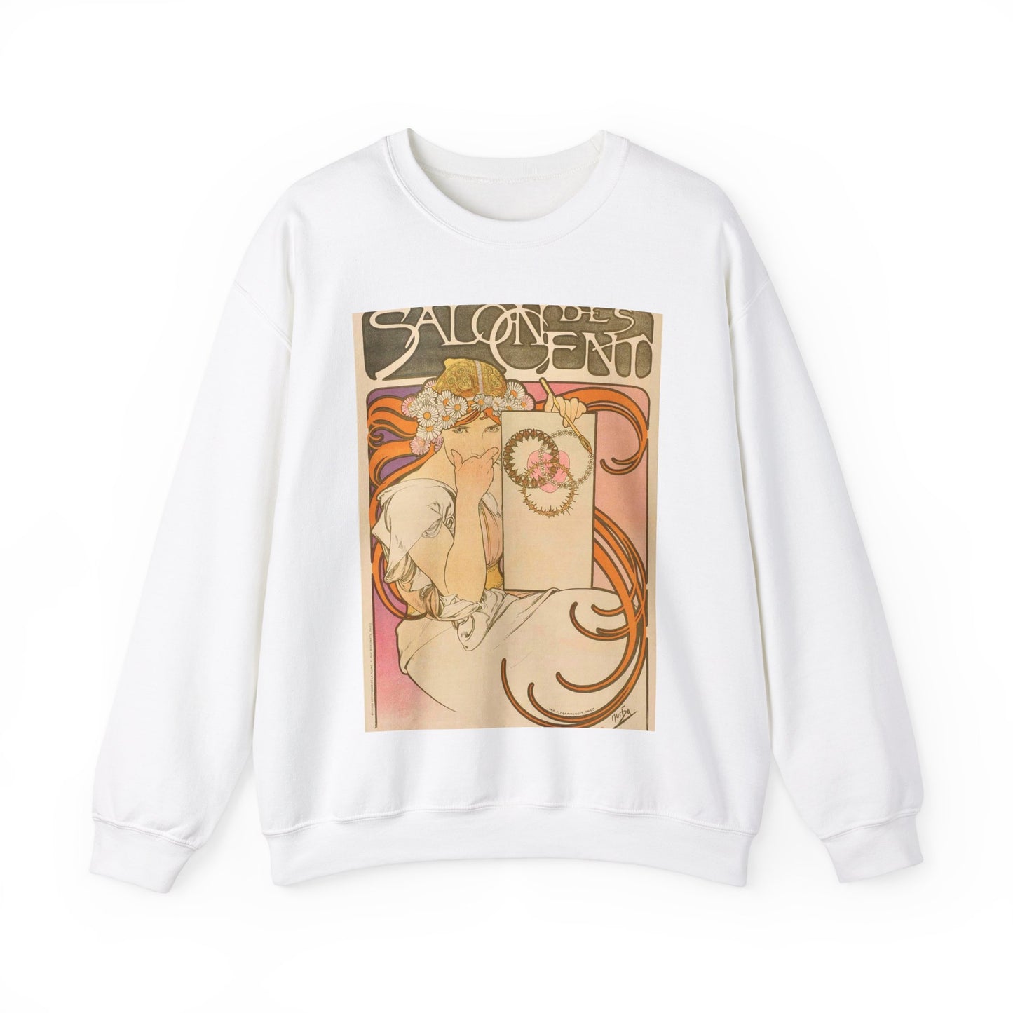 Salon des Cent (30) - June 1897 EAL White Heavy Blend Adult Crew Neck SweatShirt