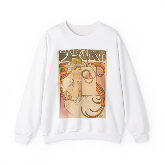 Salon des Cent (30) - June 1897 EAL White Heavy Blend Adult Crew Neck SweatShirt