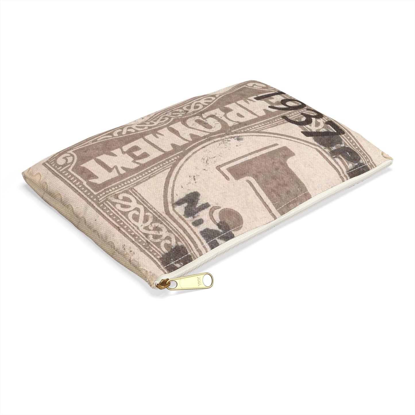 Block of one penny Unemployment Relief stamps overprinted '1937' and 'Specimen' Large Organizer Pouch with Black Zipper