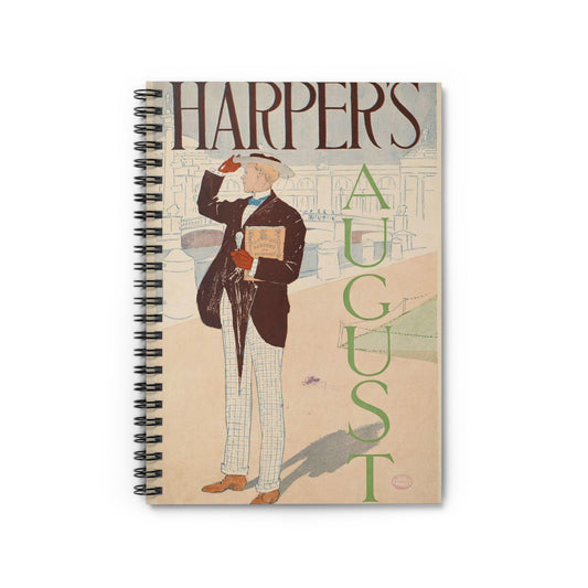 Edward Penfield, Harper's August Spiral Bound Ruled Notebook with Printed Cover