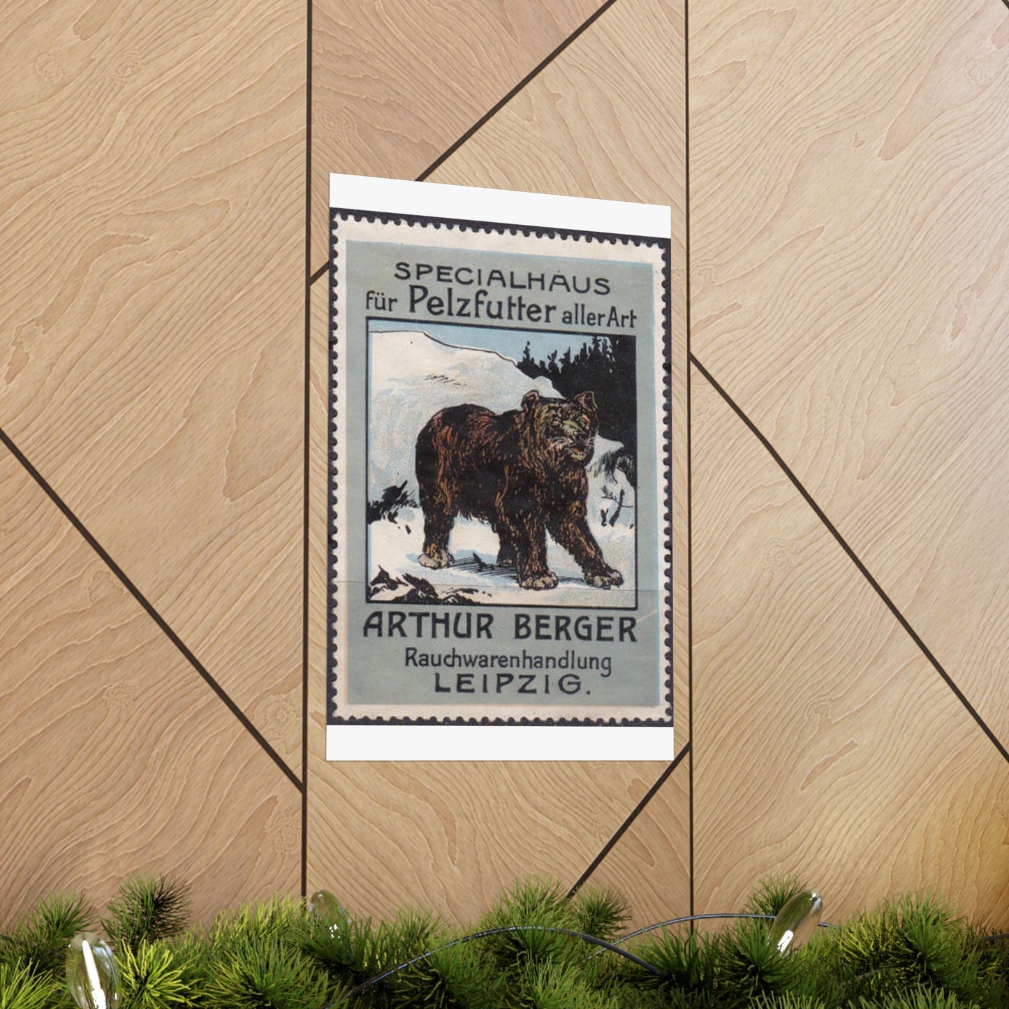 Arthur Berger, fur trader in Leipzig, c. 1910, brand advertisings (03) High Quality Matte Wall Art Poster for Home, Office, Classroom