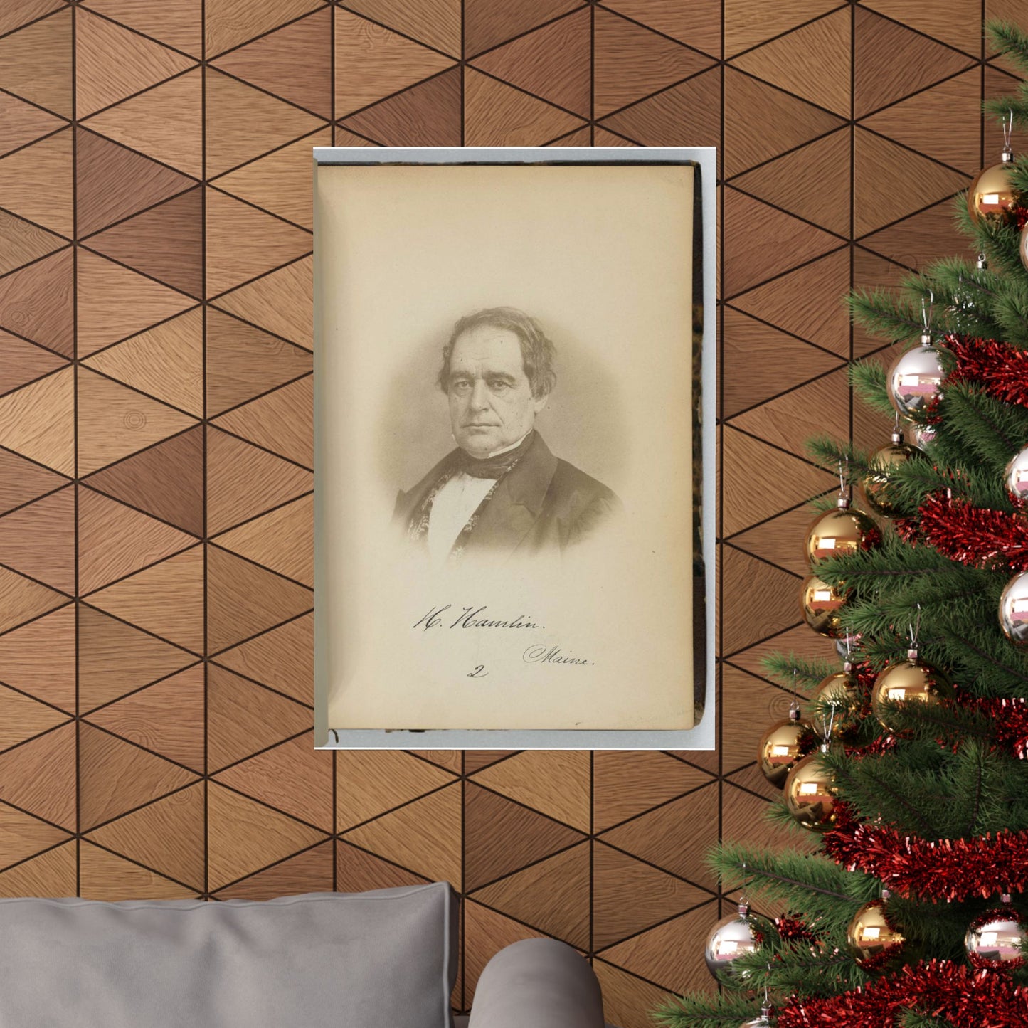 [Hannibal Hamlin, Senator from Maine, Thirty-fifth Congress, half-length portrait] High Quality Matte Wall Art Poster for Home, Office, Classroom