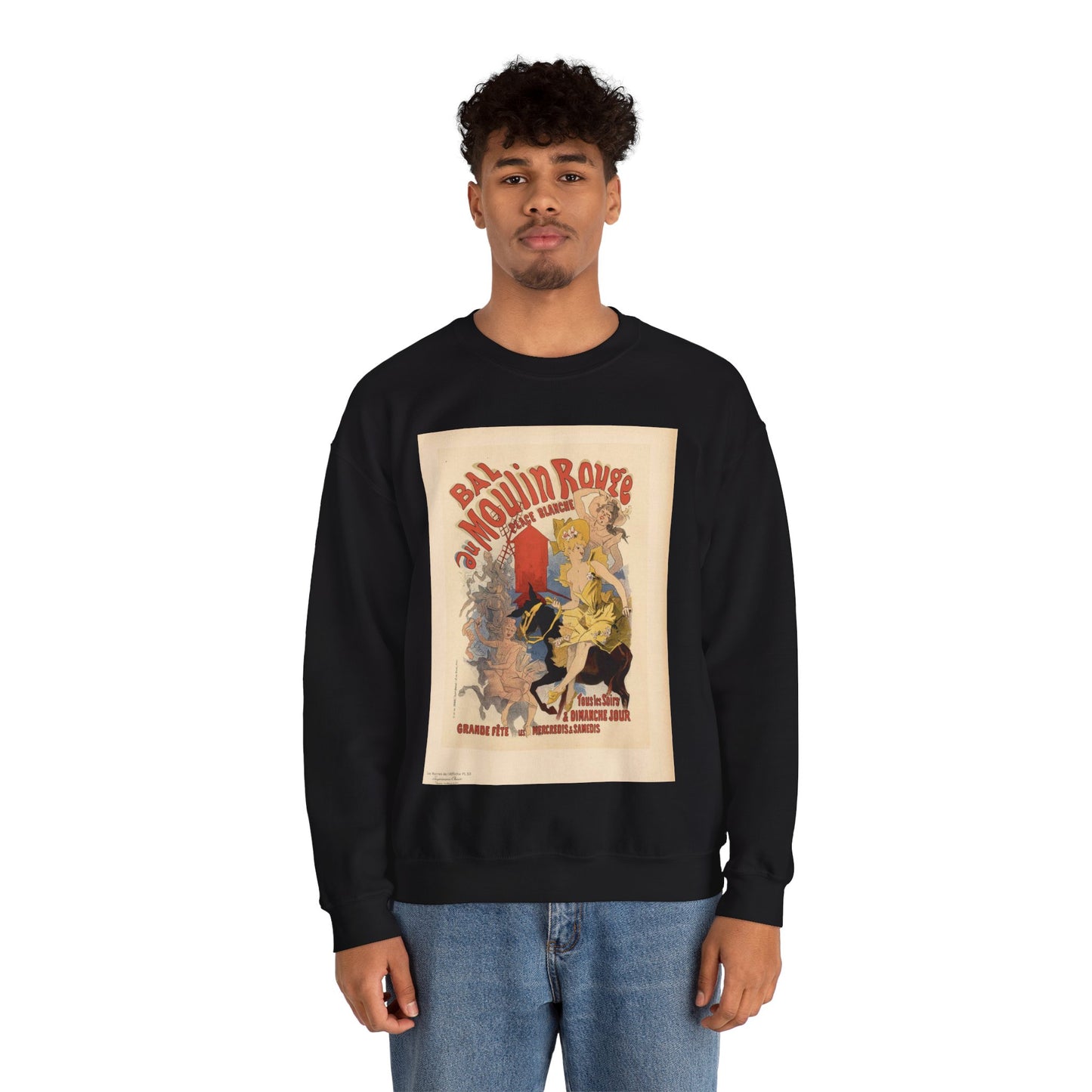 Maîtres de l'affiche V 2 - Pl 53 - Jules Chéret Black Heavy Blend Adult Crew Neck SweatShirt