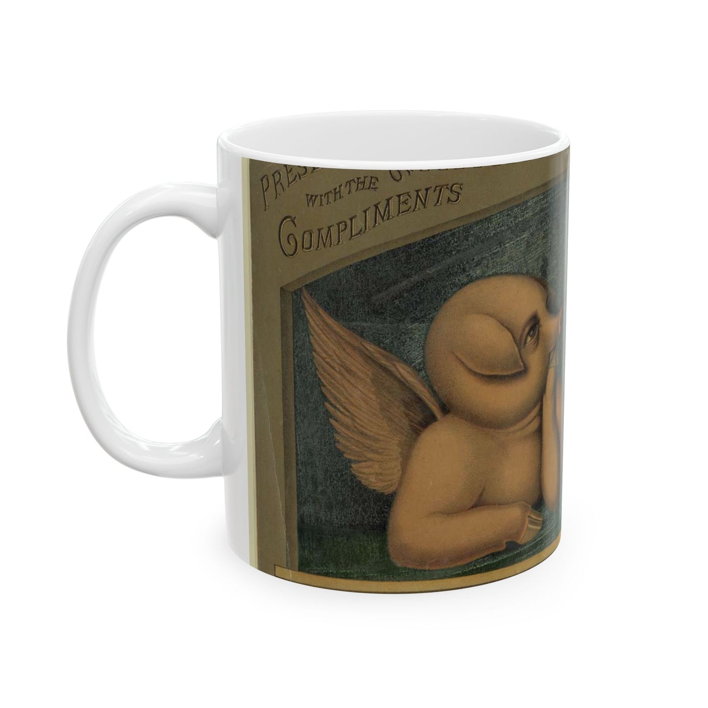 Fairbank's cherubs--Presented with the compliments of N.K. Fairbank & Co., lard refiners, Chicago & St. Louis Beautiful Novelty Ceramic Coffee Mug 11oz