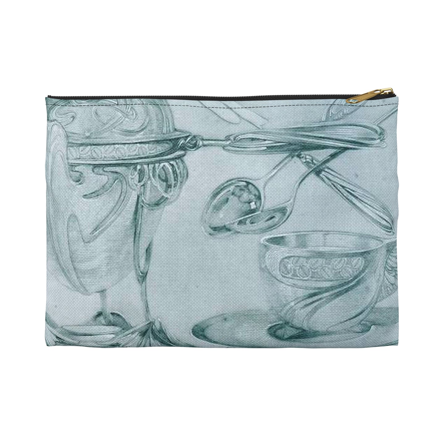 58 mucha documentsdecoratifs 1901 Large Organizer Pouch with Black Zipper