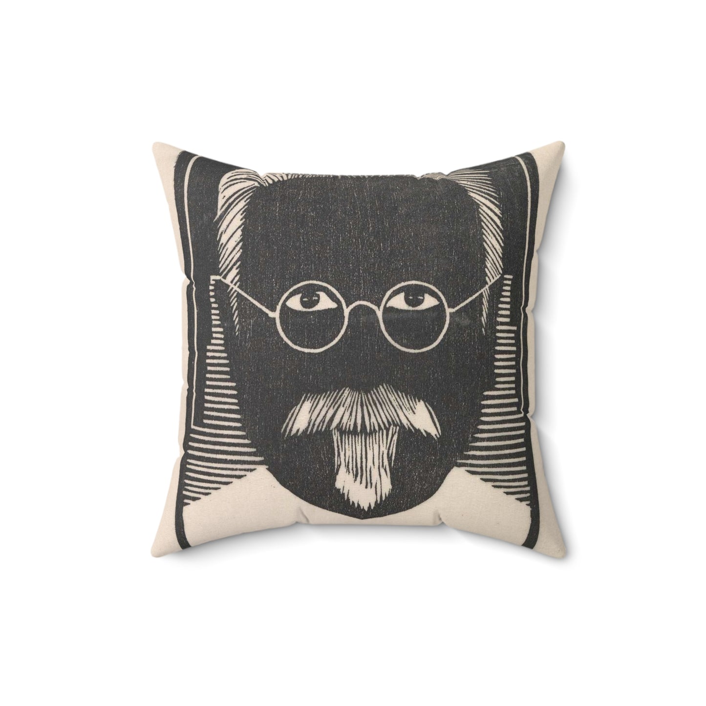 Samuel Jessurun de Mesquita - Zelfportret met bril en sik Decorative Accent Square Pillow
