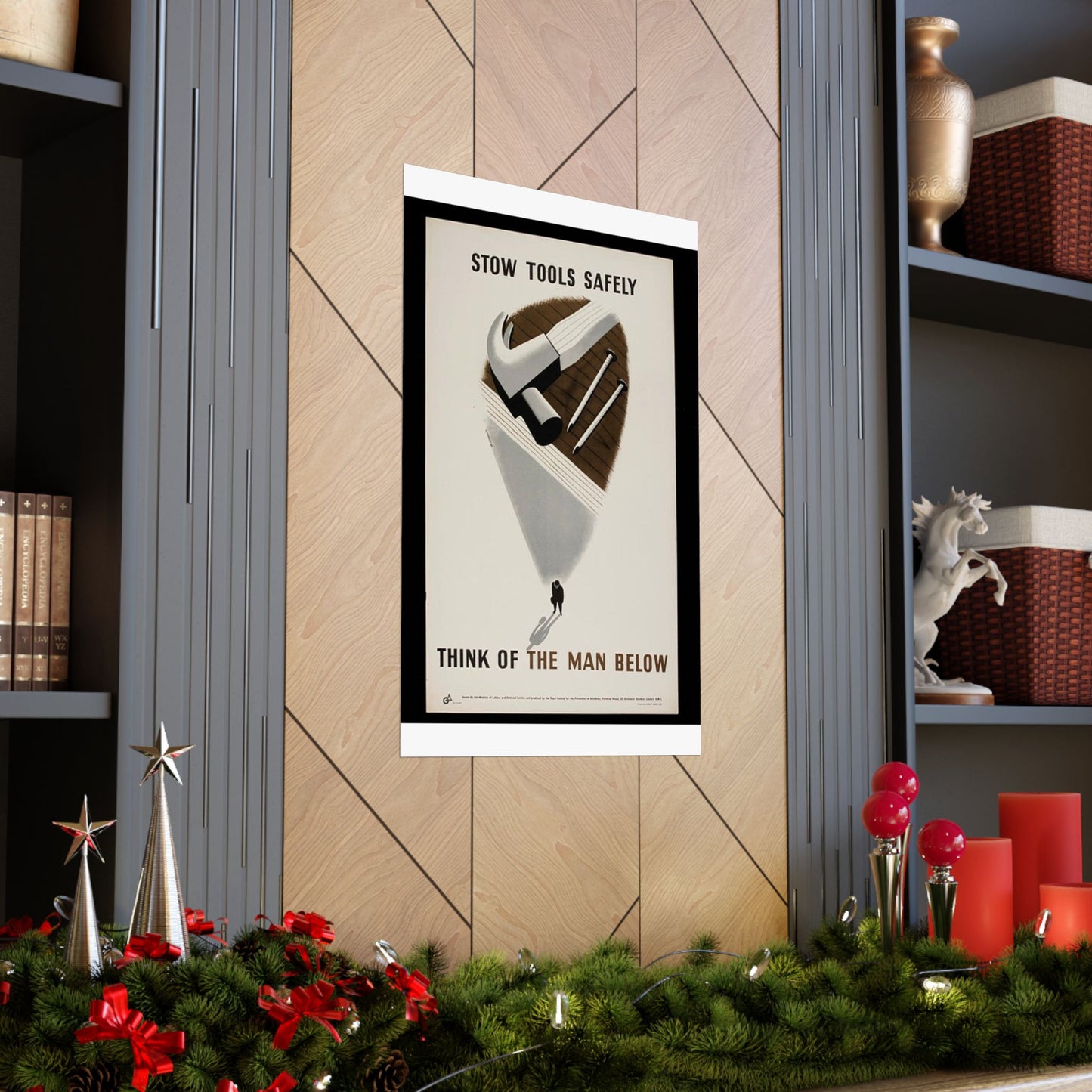 Stow Tools Safely Tom Eckersley High Quality Matte Wall Art Poster for Home, Office, Classroom