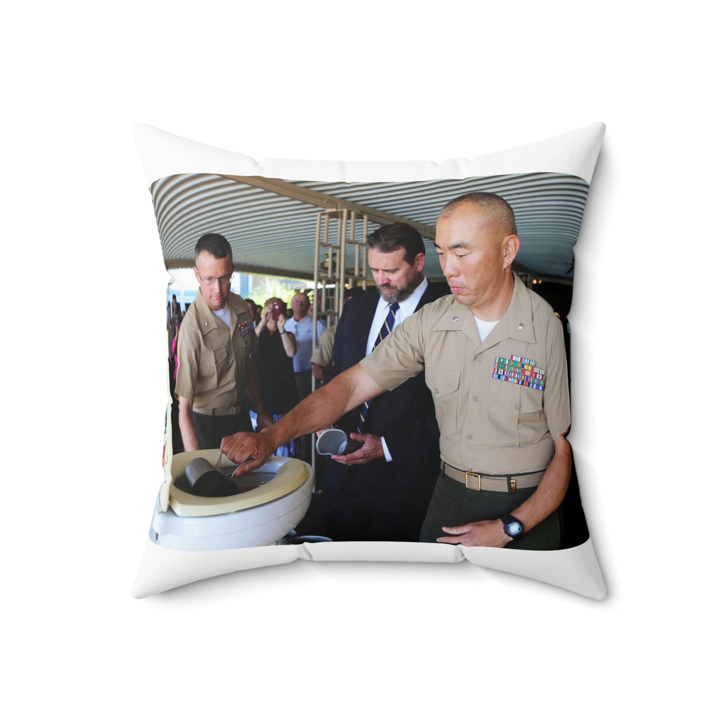 Lieutenant Colonel Brian S. Middleton, commanding officer Decorative Accent Square Pillow