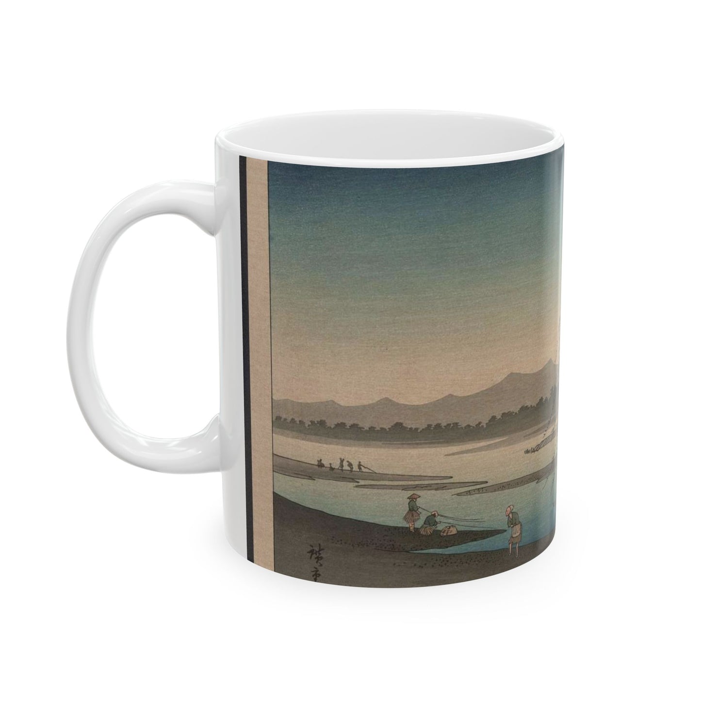 [Fūkeiga], Ando Hiroshige - Public domain portrait drawing  Beautiful Novelty Ceramic Coffee Mug 11oz